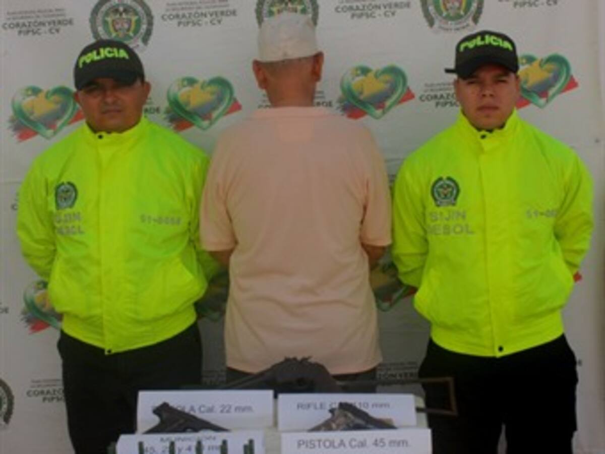 Capturan a un anciano en Mompox con dos pistolas y un rifle