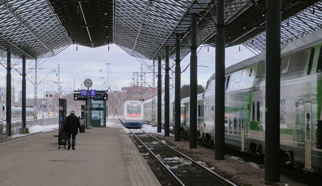 Estación de tren en Finalndia