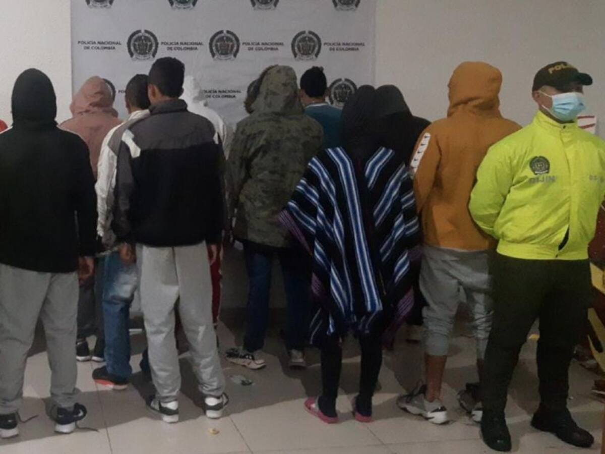 Capturan 13 integrantes de Castellana II, delinquían en Caldas y Risaralda