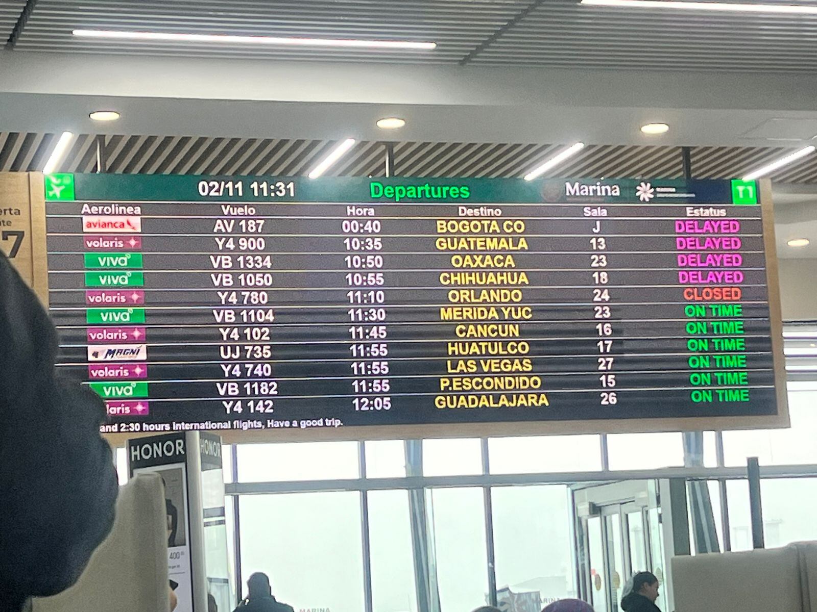 Usuarios han reportado irregularidades con el vuelo AV 187 de México - Bogotá