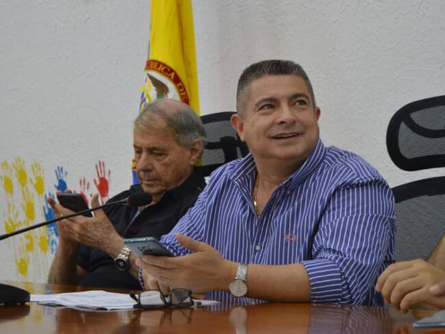 Presidente del Concejo de Barranquilla, Juan José Vergara durante sesión del proyecto.