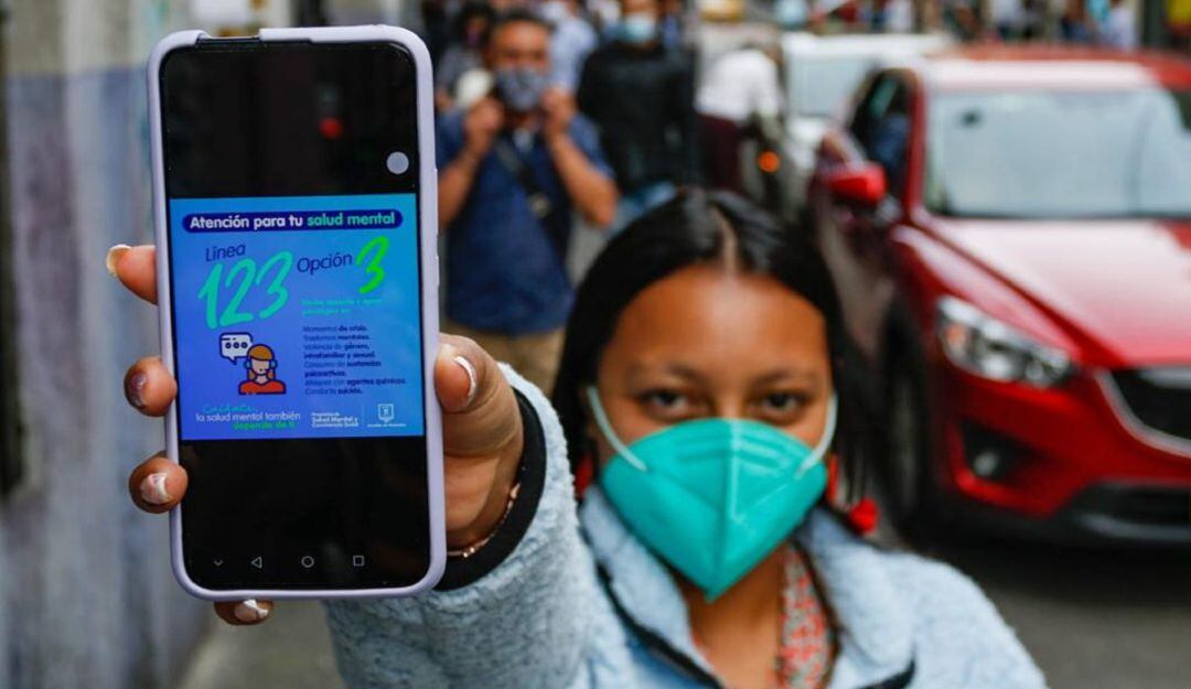 Línea de apoyo para la salud mental 123 opción 3