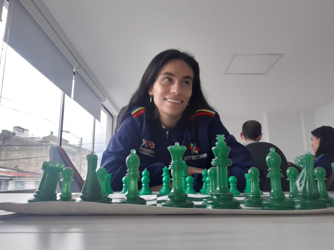 Camila Becerra, ajedrecista con discapacidad visual. Foto: cortesía