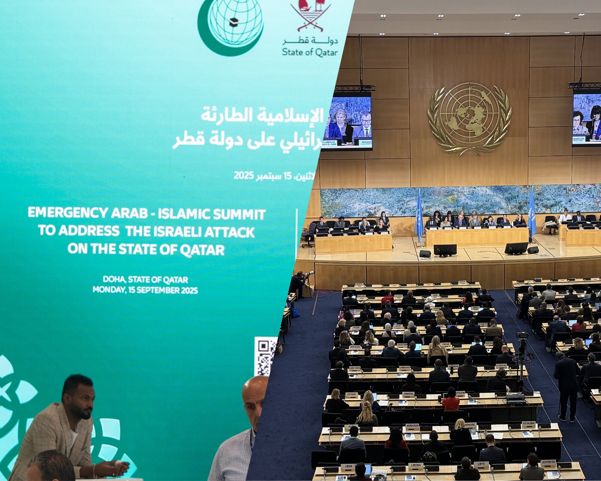 Consejo de Derechos Humanos de Naciones Unidas conversa sobre los ataques de Israel en Catar.
(FOTO:  Caracol Radio / Getty )