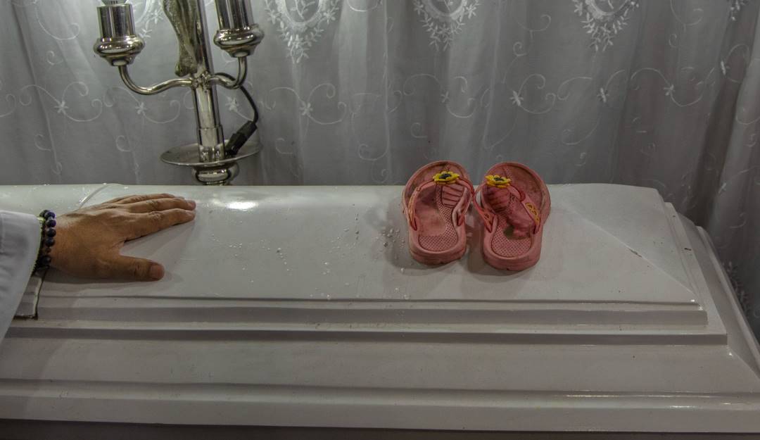 Féretro de una menor de edad.              Foto: Getty 