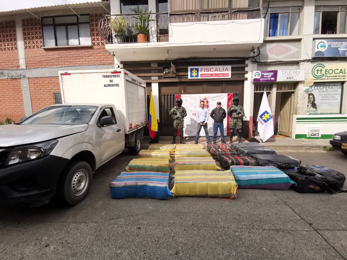 Más de 700 kilos de marihuana fueron incautados en límites entre Risaralda y Caldas