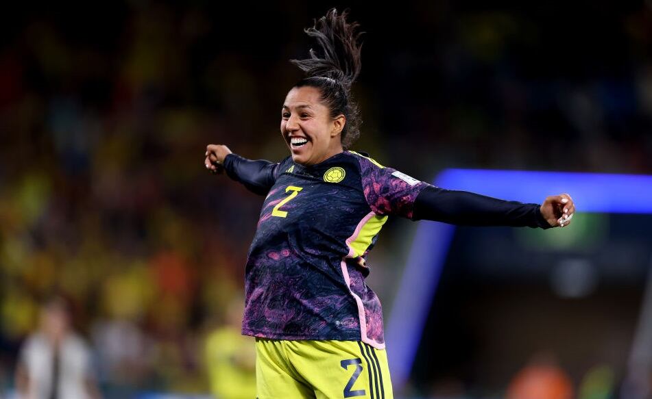Manuela Vanegas, autora del gol del triunfo de Colombia ante Alemania en el Mundial Femenino (Photo by Matt King - FIFA/FIFA via Getty Images)