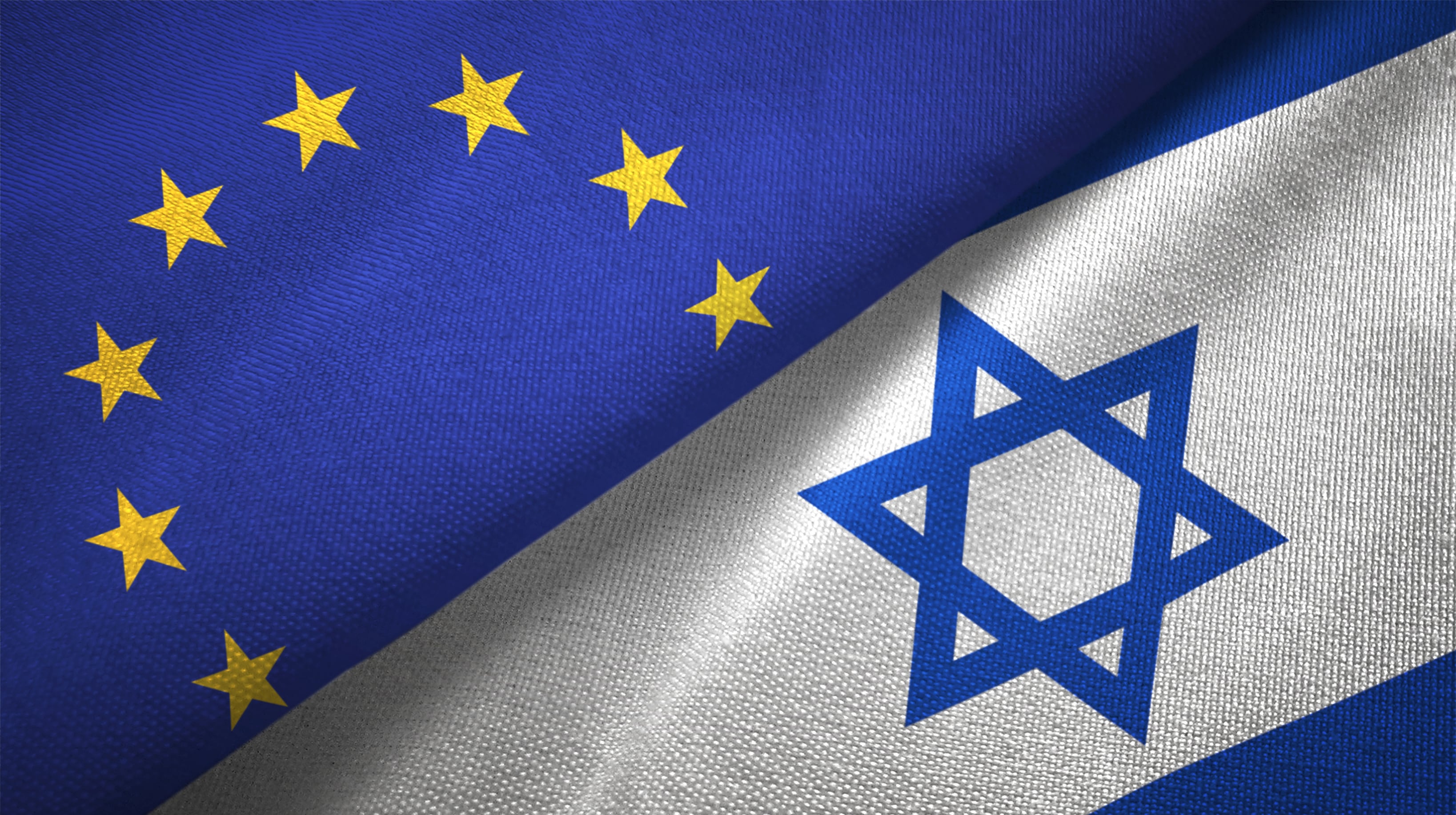 Bandera de la Unión Europea e Israel, imagen de referencia.