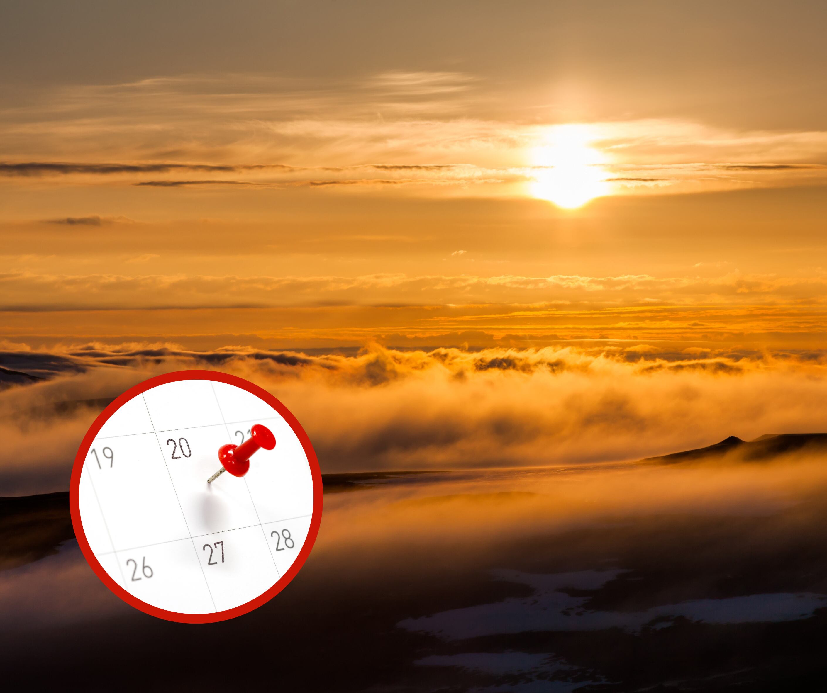 Paisaje junto a un día marcado en el calendario (Fotos vía Getty Images)