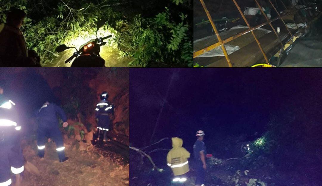 Afectaciones por lluvias torrenciales en vías de Caldas