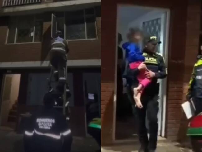 Policía rescató a niña en Kennedy que pedía a gritos que le dieran de comer. Foto: suministrada.