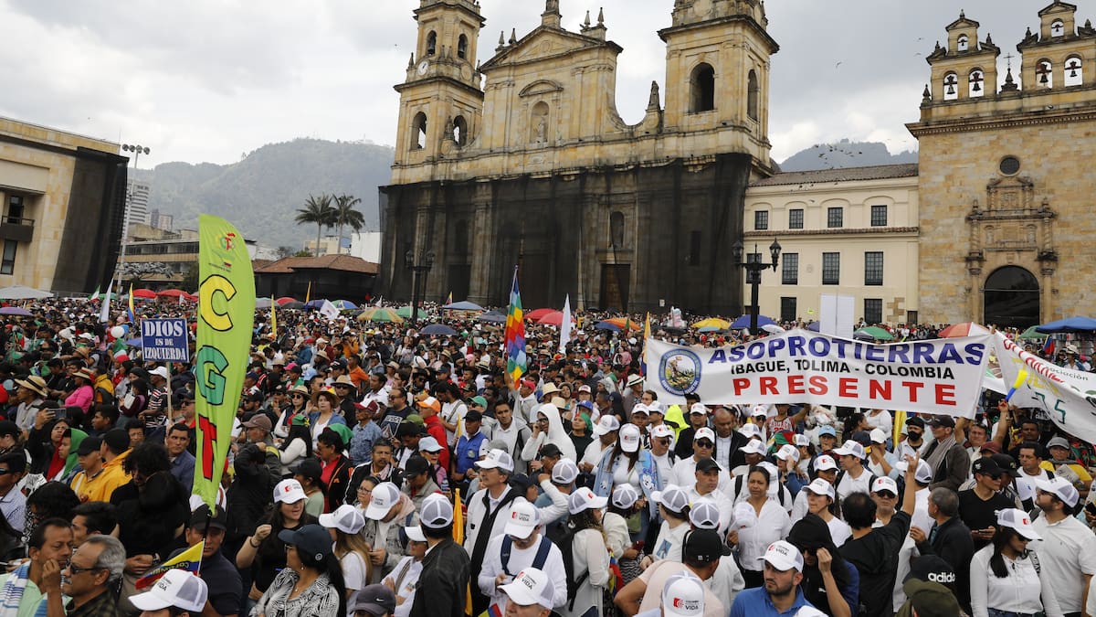 Así transcurrió la marcha a favor del Gobierno de Gustavo Petro en Bogotá