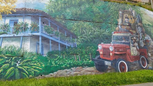 Mural de Yipao en calles al norte de Armenia