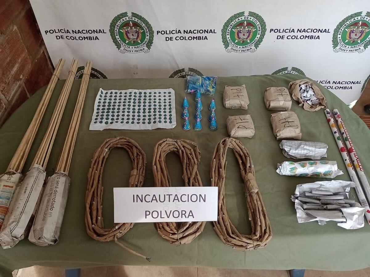 Más de 30 mil gramos de pólvora han sido incautadas en lo que va de diciembre en Caldas