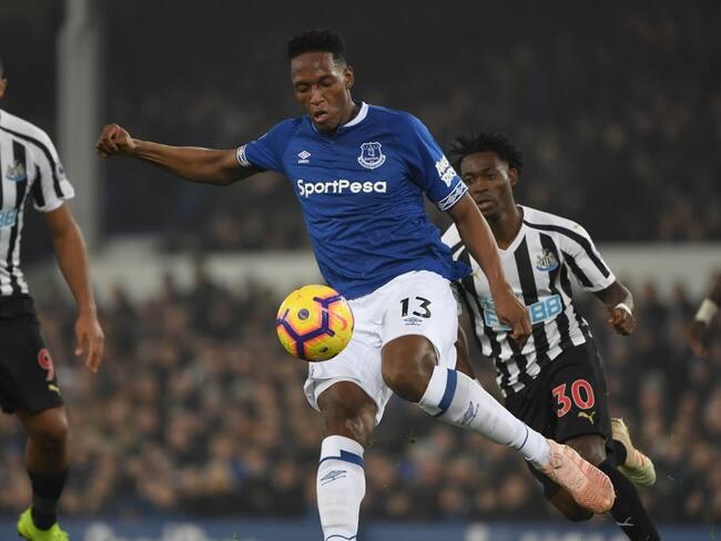 Yerry Mina sumó su cuarto partido consecutivo como titular con Everton