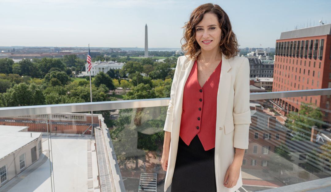 Isabel Díaz Ayuso, presidenta de la Comunidad de Madrid, en su visita a Estados Unidos. 