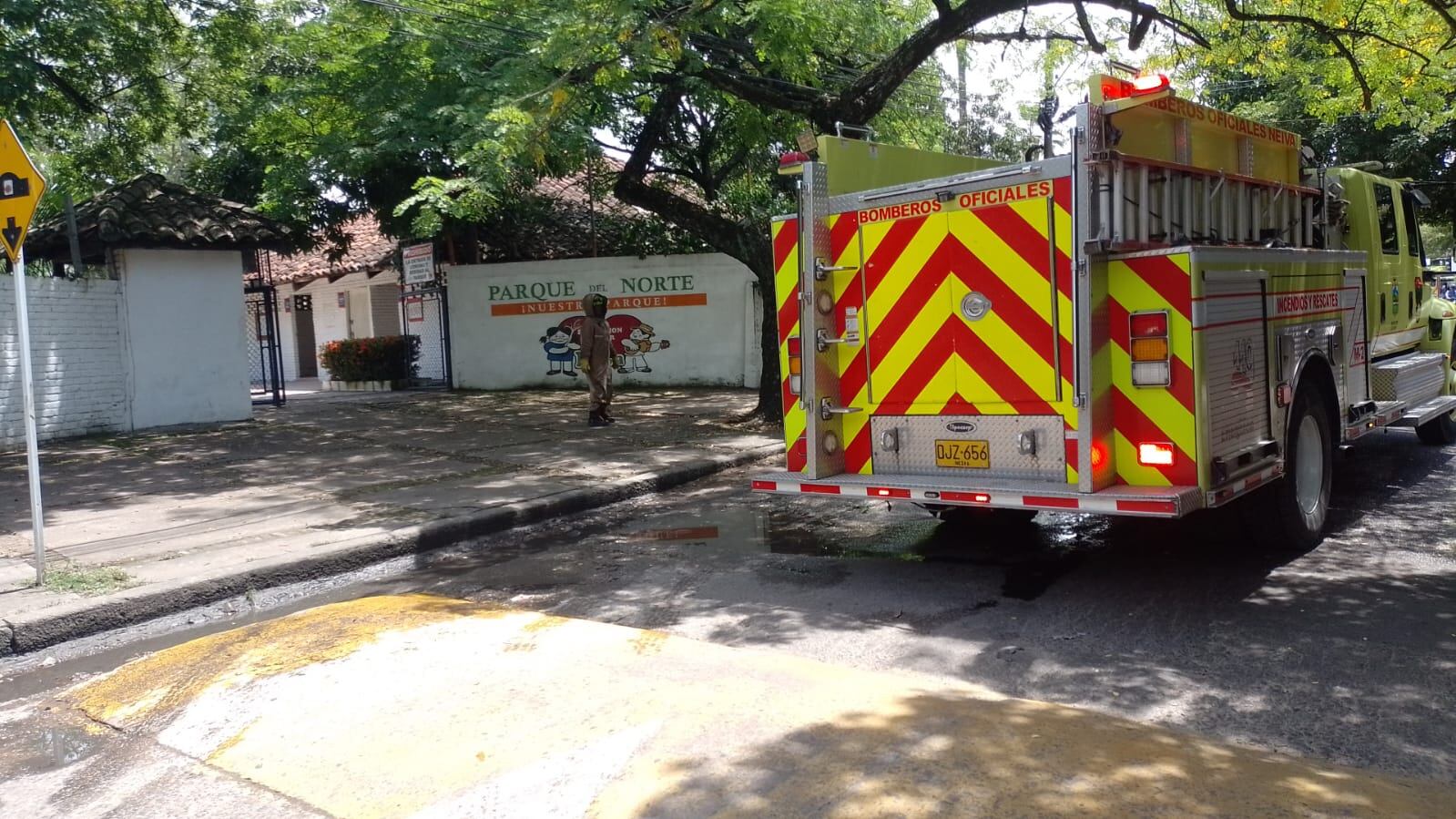 Las causas del ataque aún están siendo evaluadas . Foto Bomberos Oficiales de Neiva.