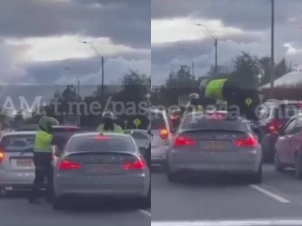 Así fue la persecución de la Policía a carro ‘BMW’ que embistió dos motociclistas