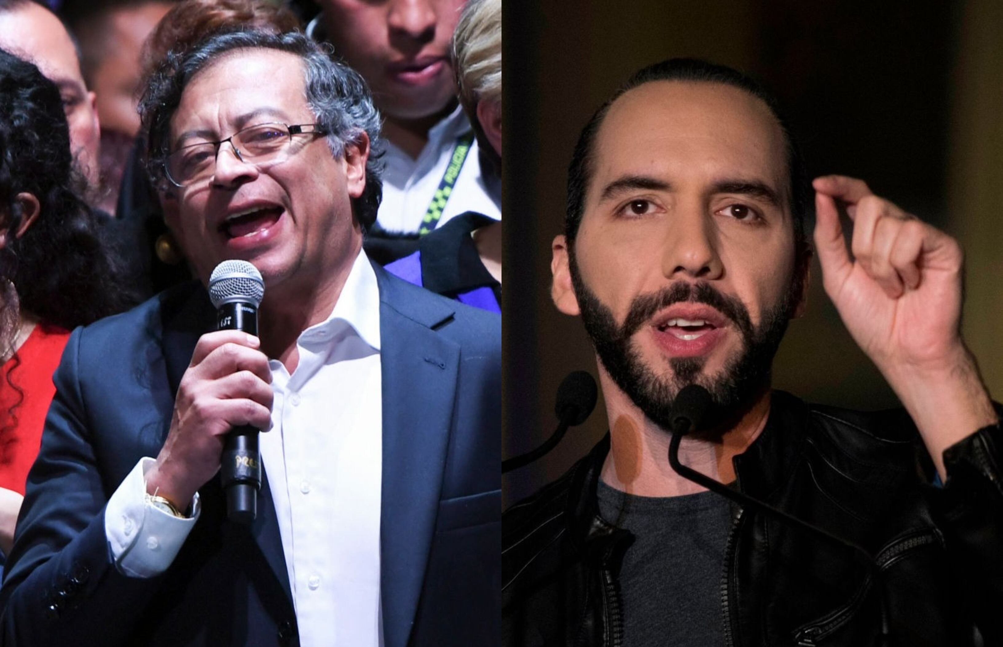 Gustavo Petro y Nayib Bukele. Foto: Getty Images/ Colprensa