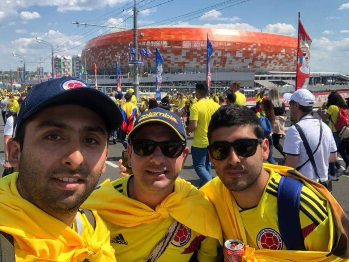Con camisetas y banderas de Colombia, los cuyabros disfrutan del gran evento deportivo