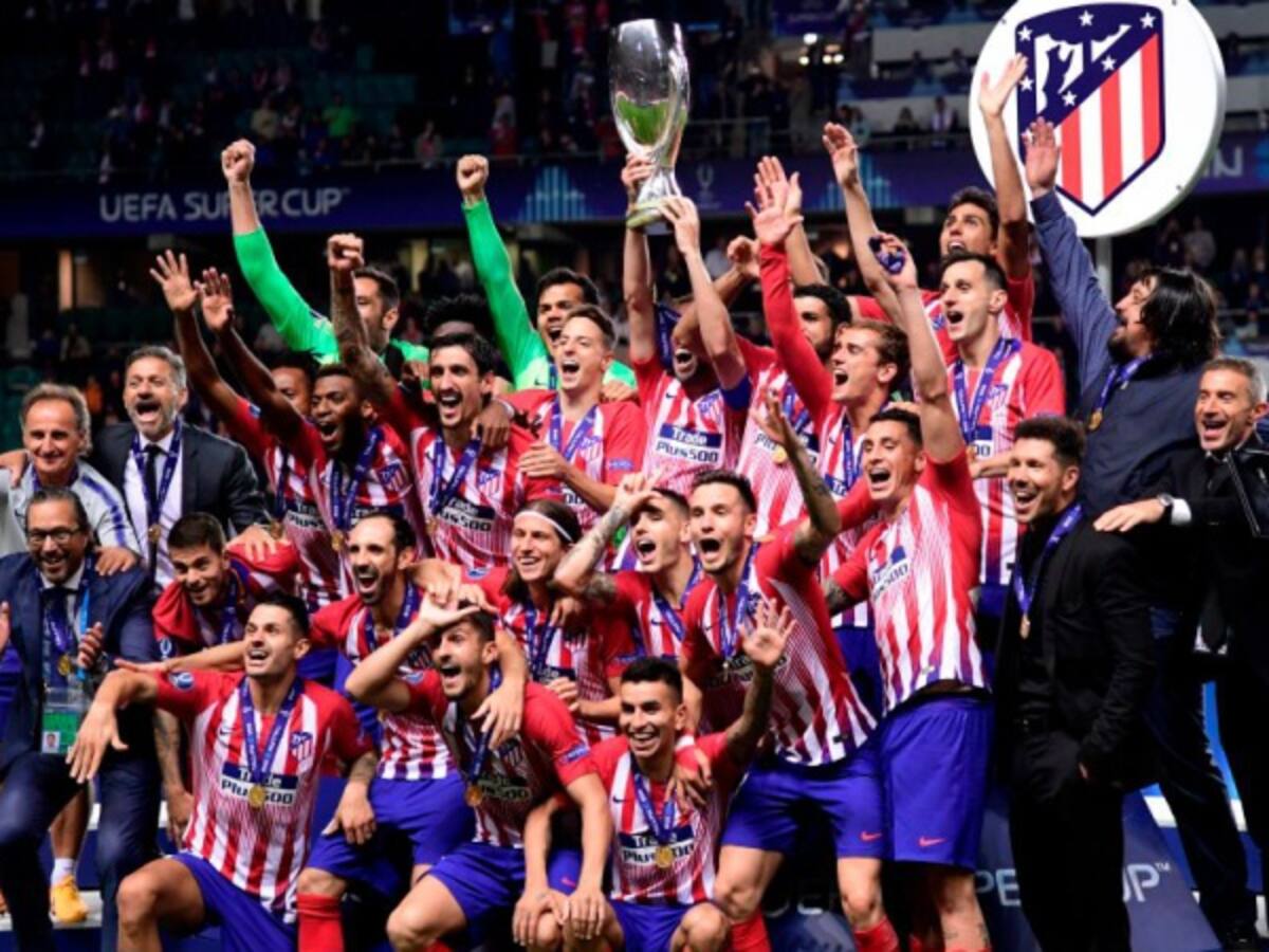 Arias celebró su primer título con el Atlético, campeón de Europa