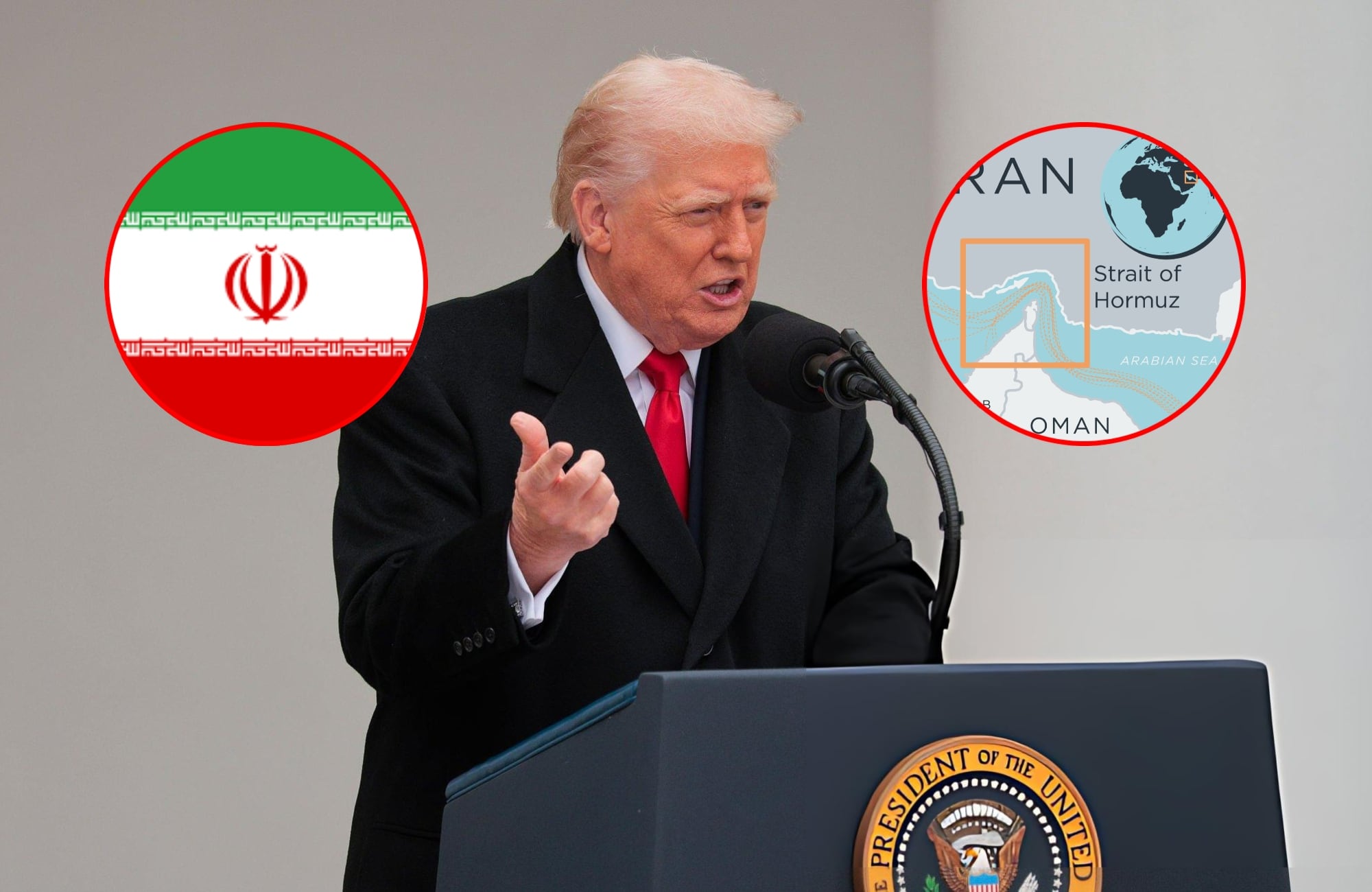Donald Trump dice que Irán le informó que están en “estado de colapso” y quieren reabrir Ormuz.