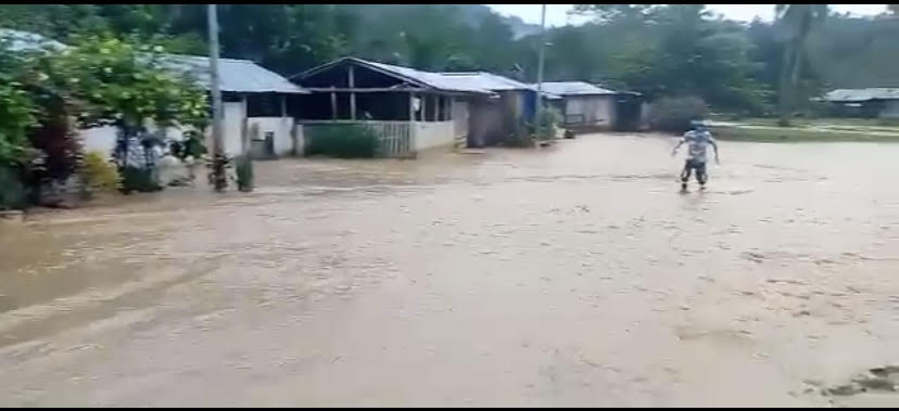 Las fuertes lluvias ocasionaron graves inundaciones en viviendas, calles y cultivos. Cortesía: Dagran.