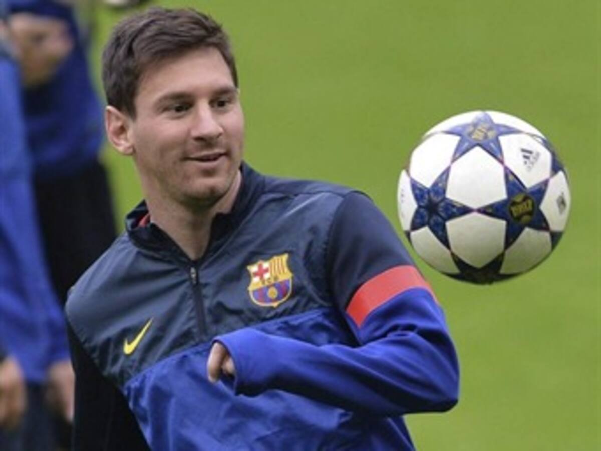 Messi entrenó sin incovenientes de cara al partido ante Bayern Múnich