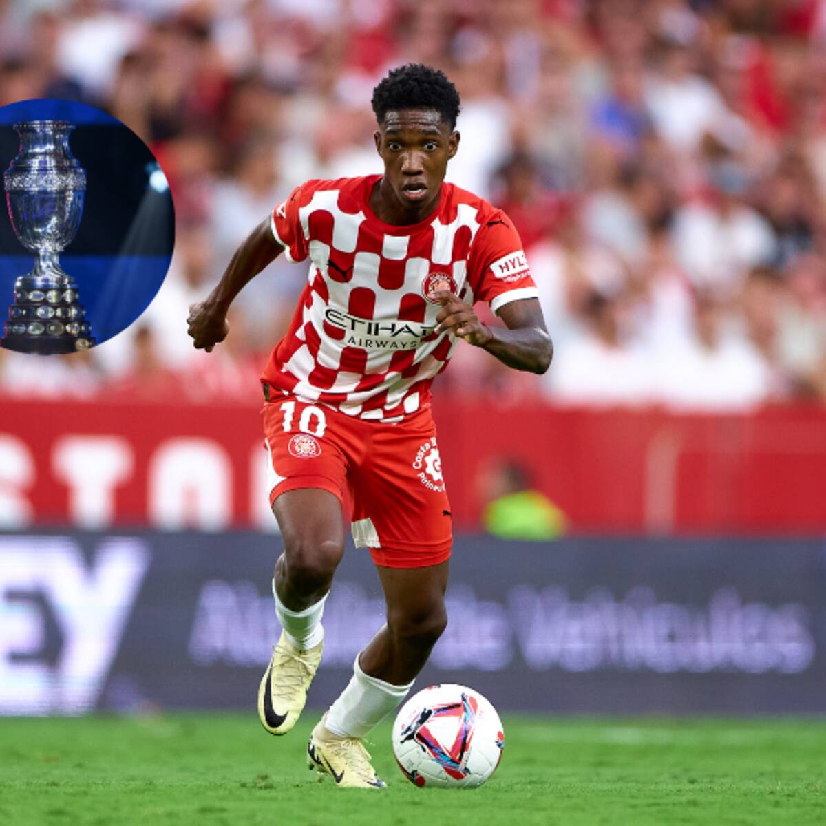 Técnico del Girona sobre Yaser Asprilla y su papel en Champions: “tiene un talento brutal”