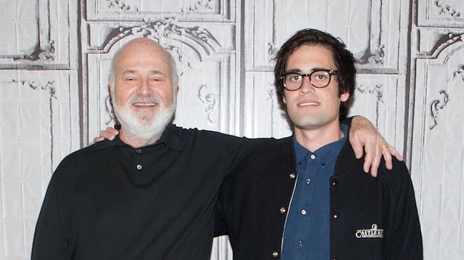 NEW YORK, NY - MAY 04: (L-R) Rob Reiner and Nick Reiner attend "Being Charlie" AOL Studios In New York on May 4, 2016 in New York City. (Photo by Adela Loconte/WireImage)