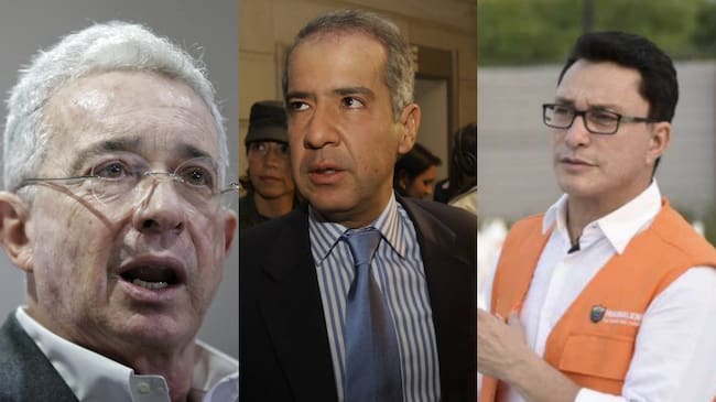 Expresidente Álvaro Uribe, Mario Iguarán y el actual gobernador del Magdalena Carlos Caicedo. Fotos: Colprensa.