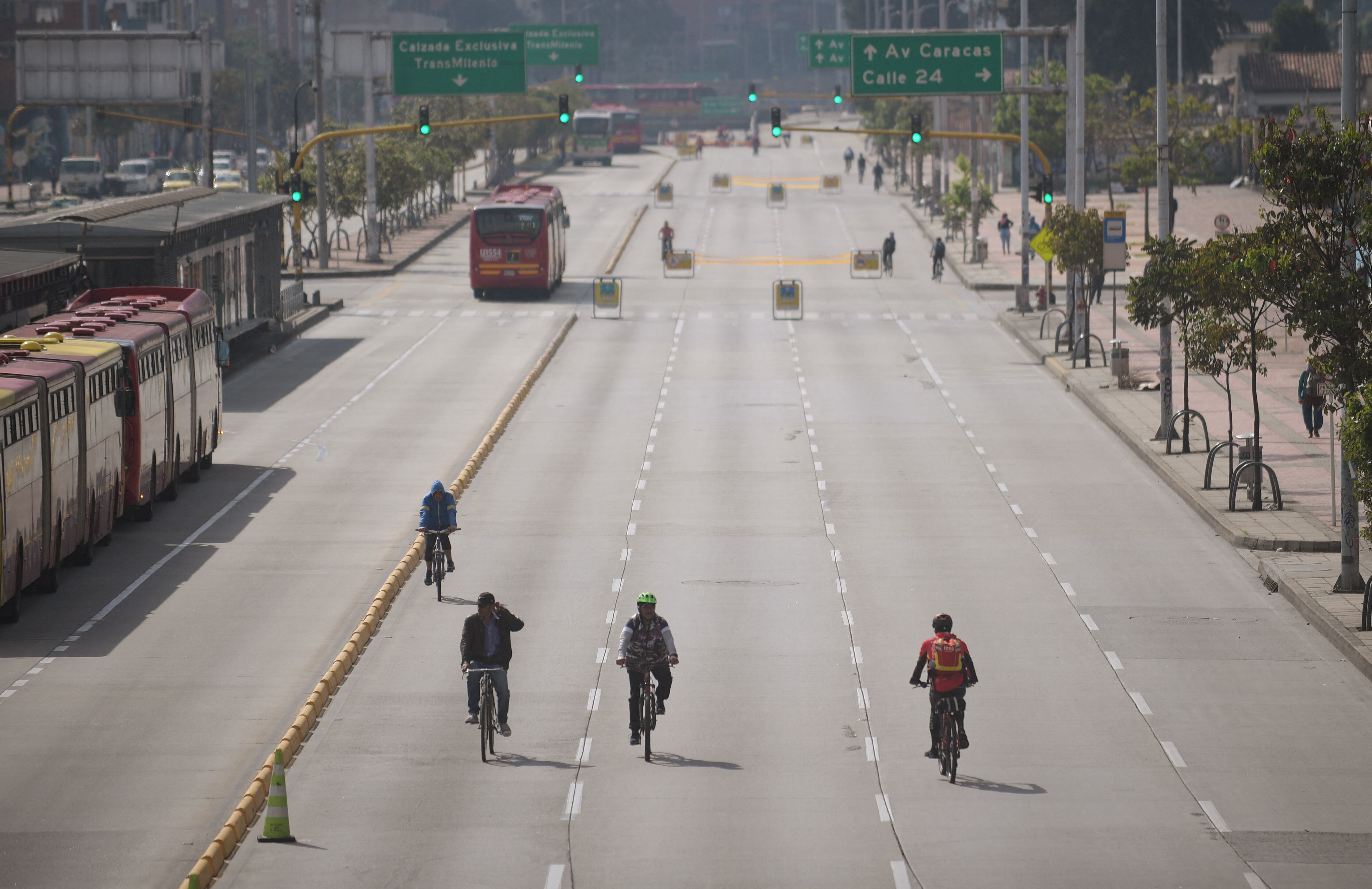 Día sin carro en Bogotá. Foto: DANIEL MUNOZ/AFP via Getty Images