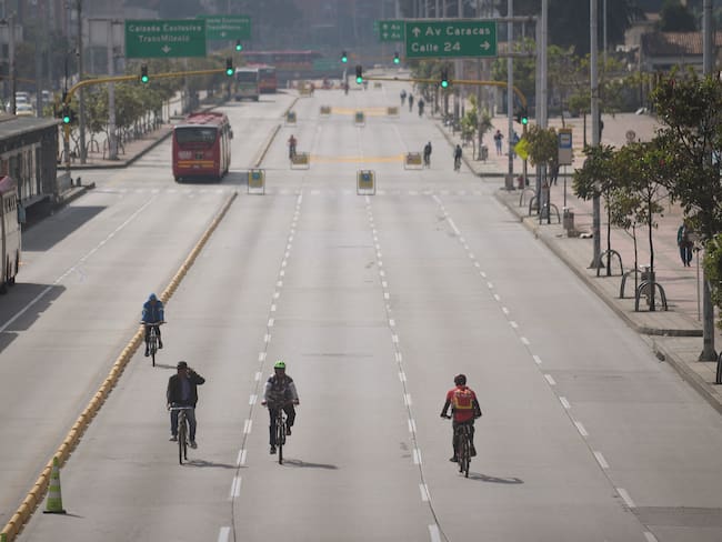 Día sin carro en Bogotá. Foto: DANIEL MUNOZ/AFP via Getty Images