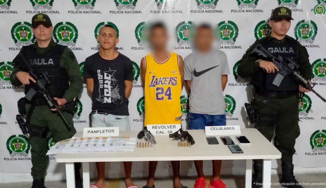 Los capturados, entre ellos alias ‘Minimí’