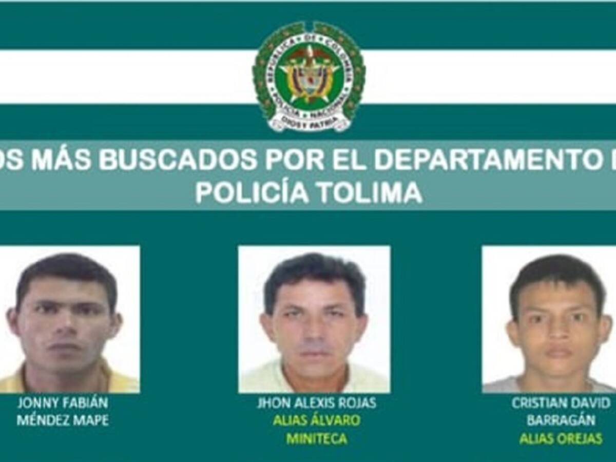 Estos son los más buscados del Tolima