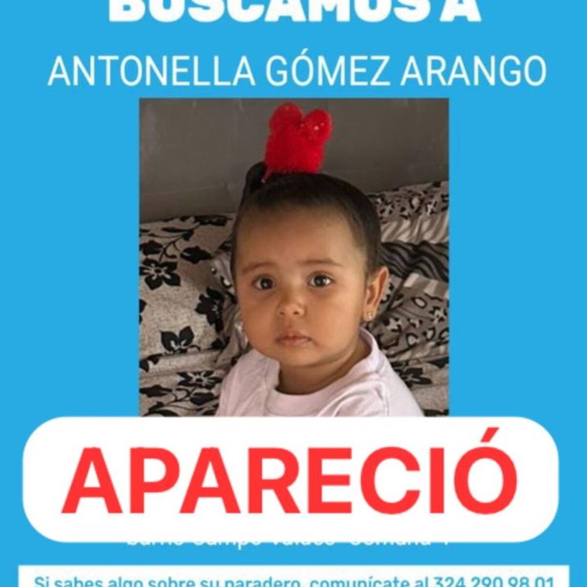Bebé desparecida más de cinco horas fue encontrada en el tercer piso de la casa