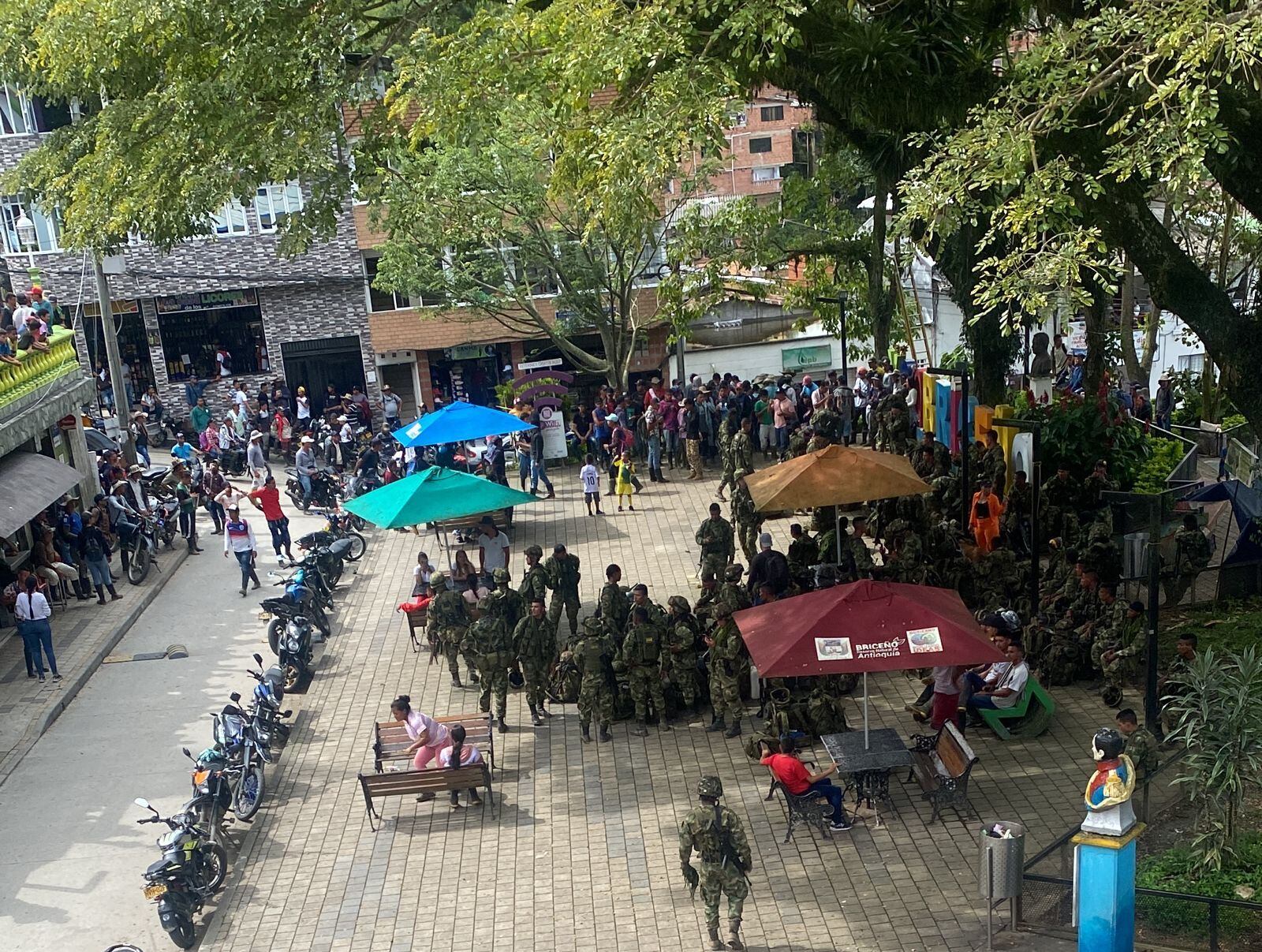 Ejército retirado de zona rural de Briceño- foto cortesía