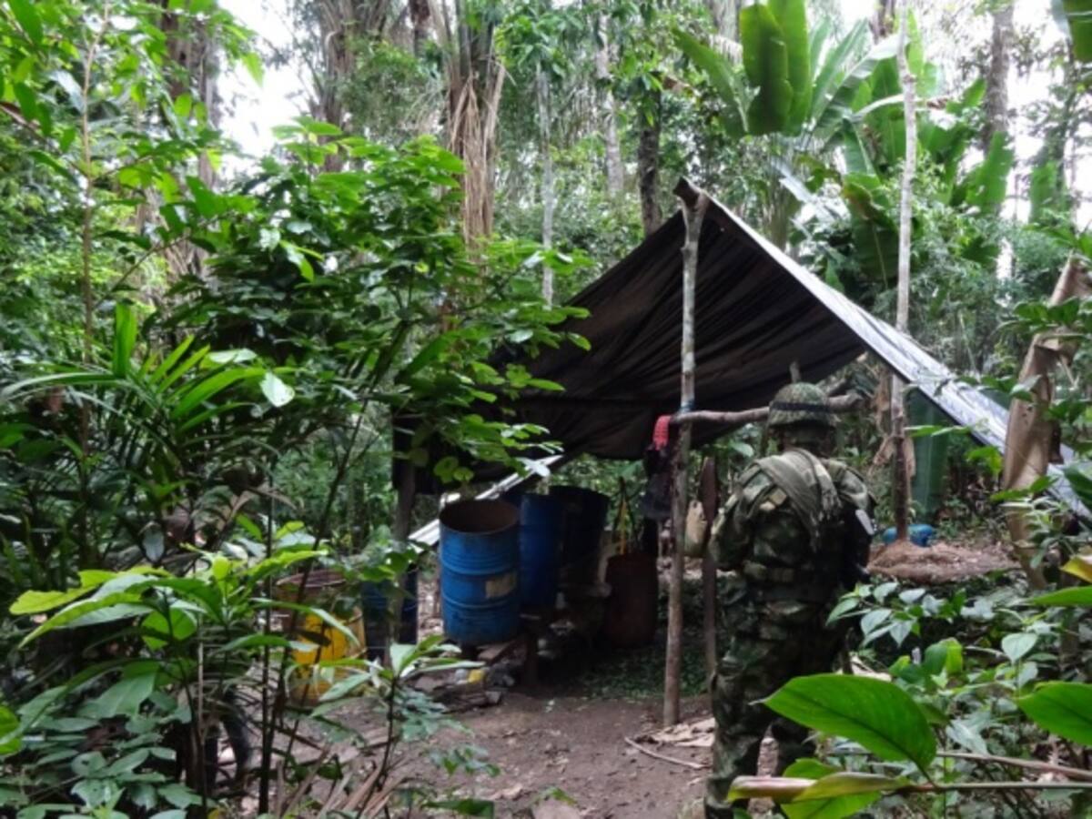 Destruyen gigantesco laboratorio para la fabricación de cocaína en Caquetá