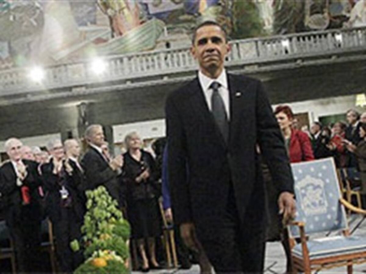 Obama afirma que a veces es necesaria la guerra para mantener la paz