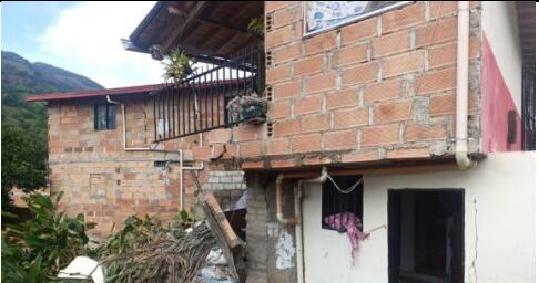 Explosión en vivienda de Ciudad Bolívar. Foto: Alcaldía de Ciudad Bolívar.