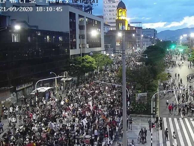 Manifestación terminó nuevamente con vandalismo en Medellín