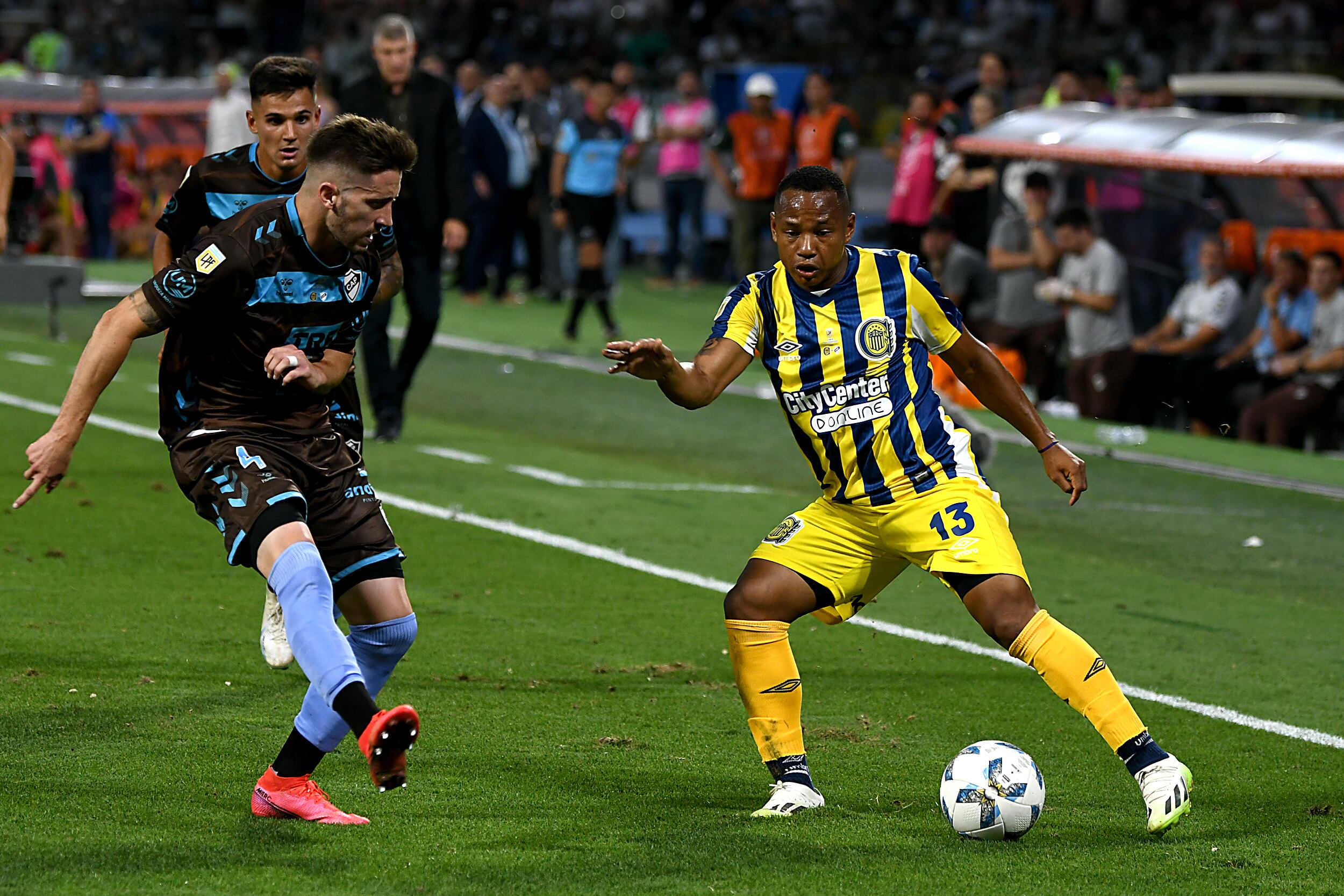 Jaminton Campaz, delantero colombiano de Rosario Central. (Photo by Joaquín Camiletti/Getty Images)