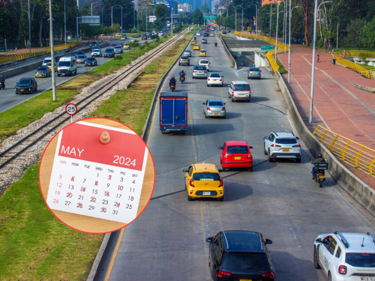Así funcionará el pico y placa en Bogotá todo el mes de mayo 2024: Prográmese