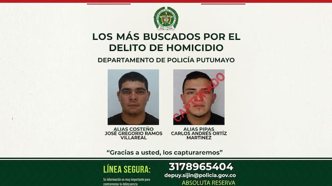 Capturado Carlos Andrés Ortíz Martínez, alias ‘Pipas’. Foto Policía Huila
