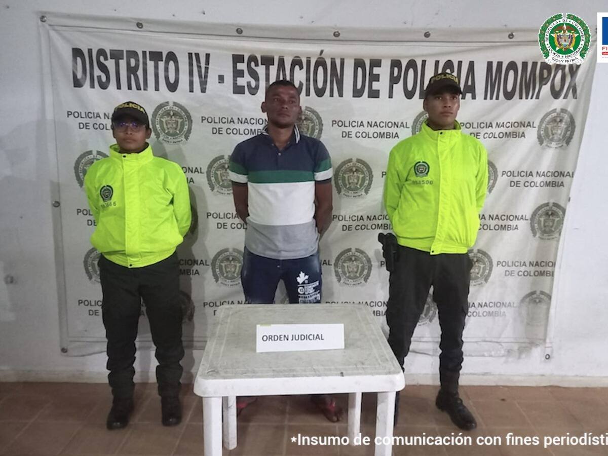 Dos presuntos homicidas de un hombre fueron capturados en Mompox