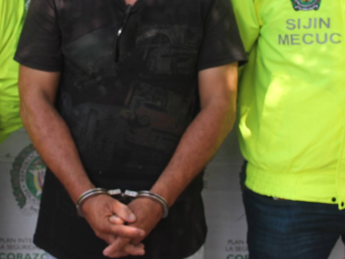 Capturado presunto narcotraficante en el municipio de Los Patios