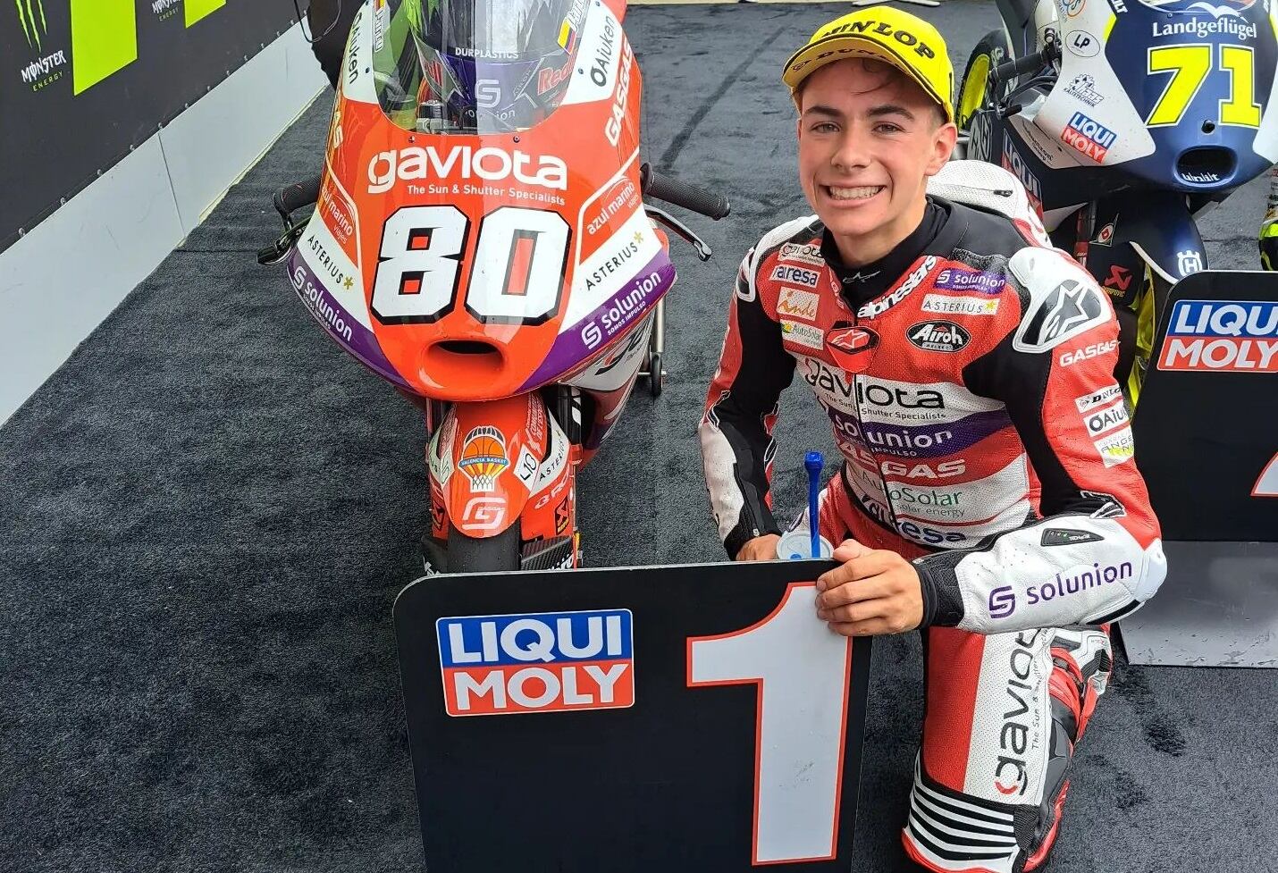 David Alonso en el primer lugar del GP de Gran Bretaña | Foto: Aspar Team (Instagram)