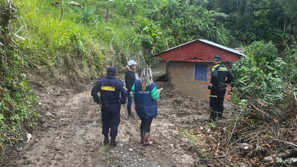 Dos familias resultaron damnificadas por las fuertes lluvias en Marquetalia