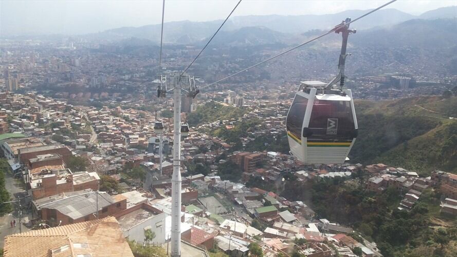 Metrocable de Medellí. Foto: La W Radio/ Evelyn Ortiz.
