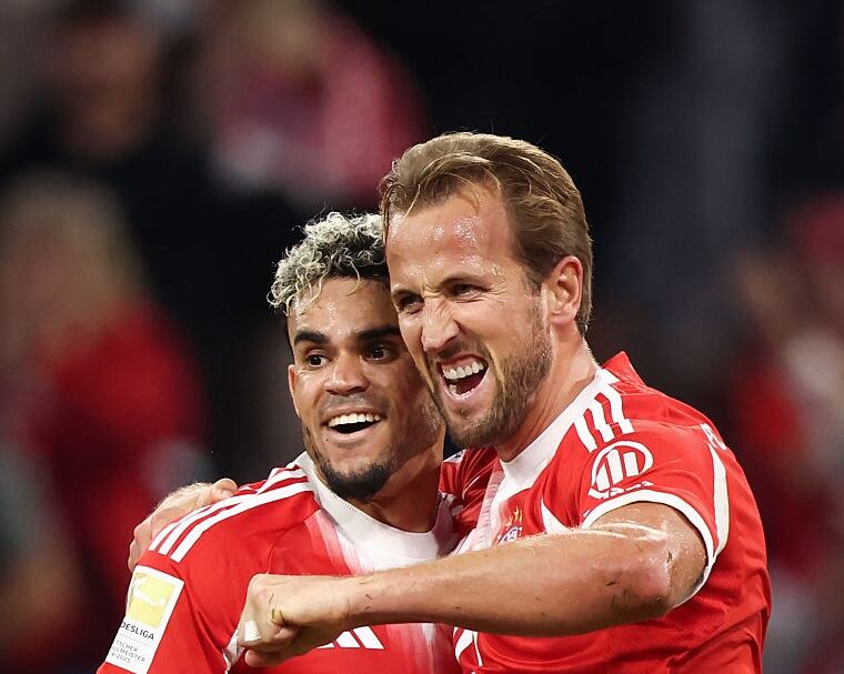 Luis Díaz y Harry Kane / Getty Images